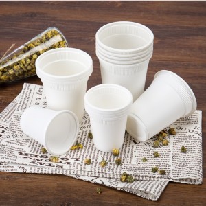 Căni de cafea compostabile ecologice PLA amidon de porumb birou de unică folosință, pahar de băutură biodegradabil