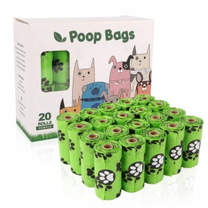 Pungă pentru deșeuri pentru animale de companie biodegradabile întregi pungi pentru cățeluș câine cu pungă pentru cacaș dispenser compostabile