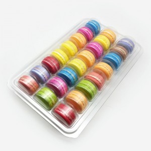 Dimensiuni personalizate cutie macarons 24 compartimente cutii de ambalare bomboane clare cutie blister