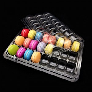 Comert cu ridicata cutii macarons personalizate cutie de prânz degradabilă bomboane clare