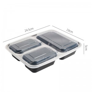 Reciclare de unică folosință PP Plastic Livrare alimente Container container plastic Depozitare Ambalare Cutie de prânz cu capac